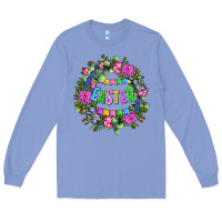 Colony Blue Easter Day Flower Easter Long Sleeve Tee - OliviaCreatesArt