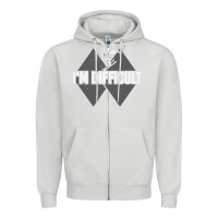 Dove Grey I'm Difficult Double Black Diamond Skiing Zipper Hoodie - longCreatives