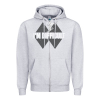 Heather Grey I'm Difficult Double Black Diamond Skiing Zipper Hoodie - longCreatives