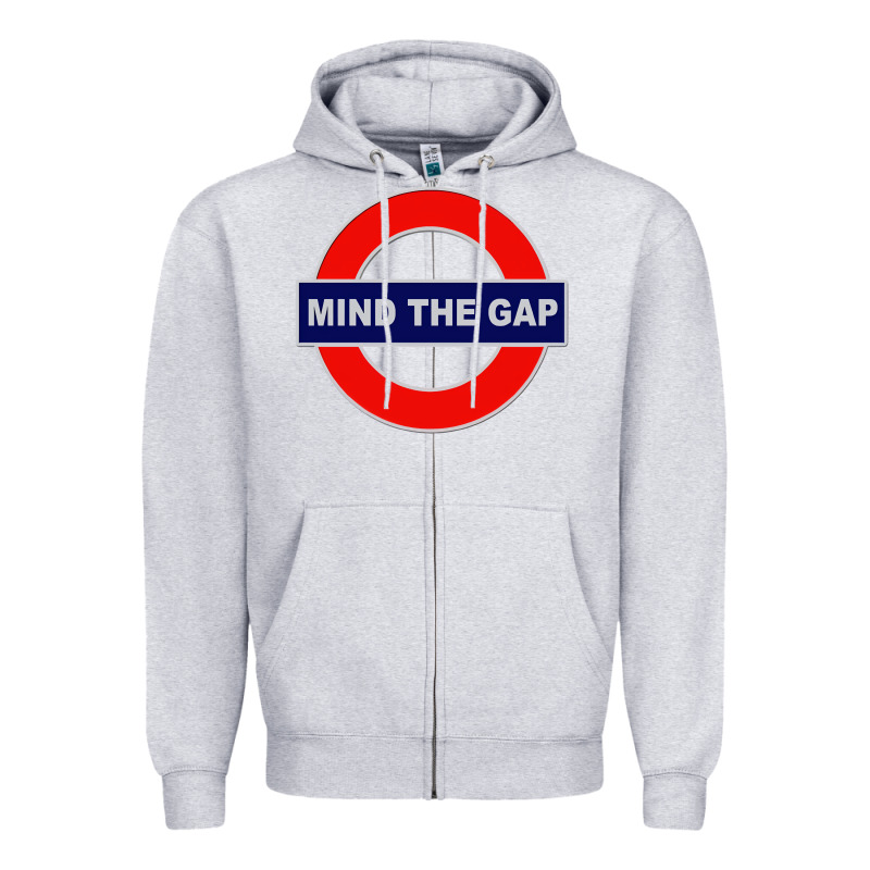 Mind The Gap Zipper Hoodie by longCreatives | Teevron