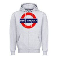 Heather Grey Mind The Gap Zipper Hoodie - longCreatives