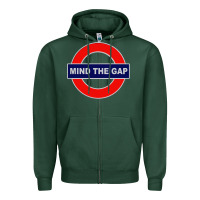 Sports Green Mind The Gap Zipper Hoodie - longCreatives
