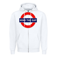 White Mind The Gap Zipper Hoodie - longCreatives