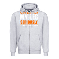 Heather Grey Quit Pulling My Leg Ampu Wheelchair Prosthetic Zipper Hoodie - longCreatives