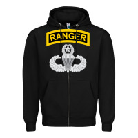 Black Ranger and Airborne Master Zipper Hoodie - longCreatives