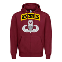 Burgundy Ranger and Airborne Master Zipper Hoodie - longCreatives