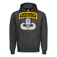 Charcoal Heather Ranger and Airborne Master Zipper Hoodie - longCreatives