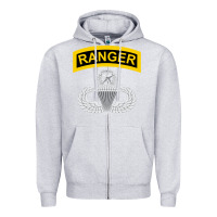 Heather Grey Ranger and Airborne Master Zipper Hoodie - longCreatives
