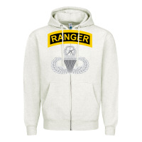 Oatmeal Heather Ranger and Airborne Master Zipper Hoodie - longCreatives