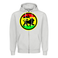 Dove Grey Rasta Lion Zipper Hoodie - longCreatives