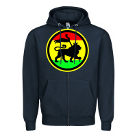 Navy Rasta Lion Zipper Hoodie - longCreatives