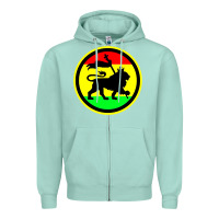 Seafoam Rasta Lion Zipper Hoodie - longCreatives