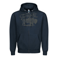 Navy Turnpike Copy Zipper Hoodie - longCreatives