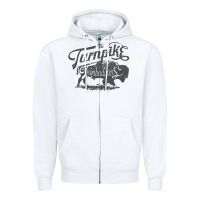 White Turnpike Copy Zipper Hoodie - longCreatives