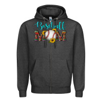 Charcoal Heather western leopard serape wooden sunflowers  turquoise glitter mom baseba Zipper Hoodie - Artiststas