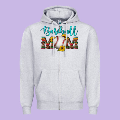 Western Leopard Serape Wooden Sunflowers  Turquoise Glitter Mom Baseba Zipper Hoodie Designed By Artiststas