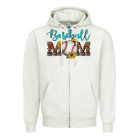 Oatmeal Heather western leopard serape wooden sunflowers  turquoise glitter mom baseba Zipper Hoodie - Artiststas