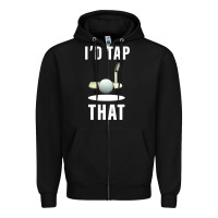 Black I'd Tap That TFunny Golf Zipper Hoodie - longCreatives