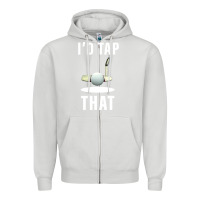 Dove Grey I'd Tap That TFunny Golf Zipper Hoodie - longCreatives