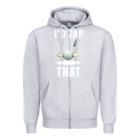 Heather Grey I'd Tap That TFunny Golf Zipper Hoodie - longCreatives