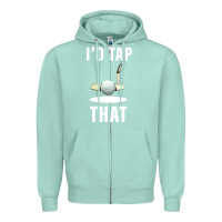 Seafoam I'd Tap That TFunny Golf Zipper Hoodie - longCreatives