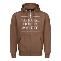 Chestnut National Honor Society Torch Zipper Hoodie - longCreatives