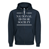Navy National Honor Society Torch Zipper Hoodie - longCreatives