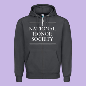National Honor Society Torch Zipper Hoodie Designed By Longcreatives