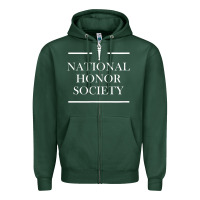 Sports Green National Honor Society Torch Zipper Hoodie - longCreatives