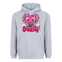 Heather Grey hey cancer with middle fingers Heavyweight Hoodie - AdoDesignShop