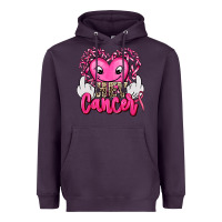 Plum hey cancer with middle fingers Heavyweight Hoodie - AdoDesignShop