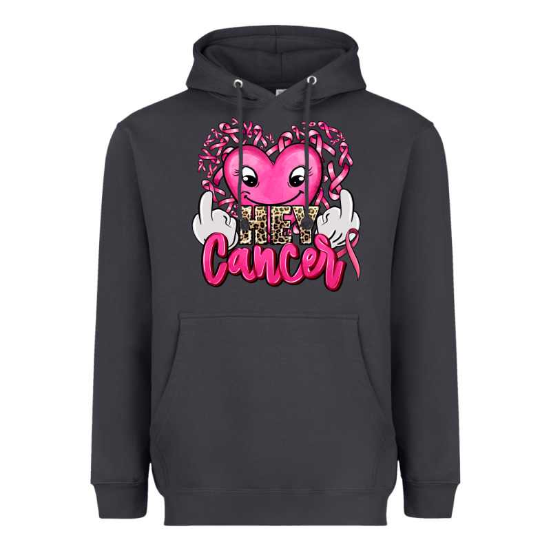 Hey Cancer With Middle Fingers Heavyweight Hoodie by AdoDesignShop | Teevron