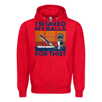 Red Nice I Shaved My Balls For This Vintage Zipper Hoodie - longCreatives