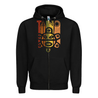 Black Taino Sun Boricua Vintage Taino Gift of Puerto Rico Zipper Hoodie - longCreatives
