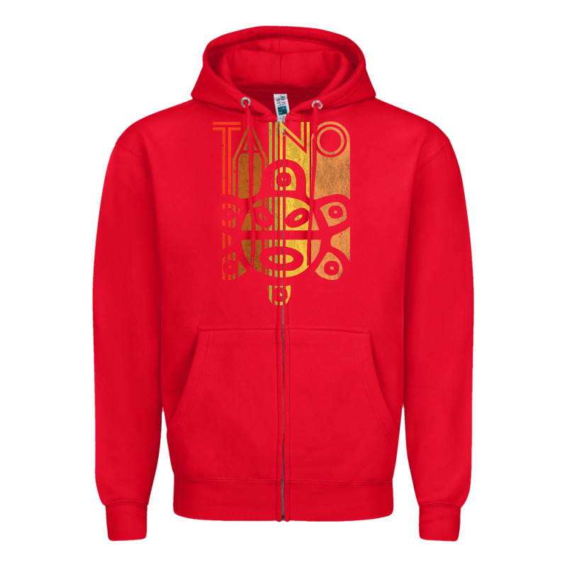 Taino Sun Boricua Vintage Taino Gift Of Puerto Rico Zipper Hoodie by longCreatives | Teevron