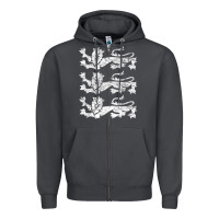 Smoke Retro Three England Lions Vintage Souvenir Zipper Hoodie - longCreatives