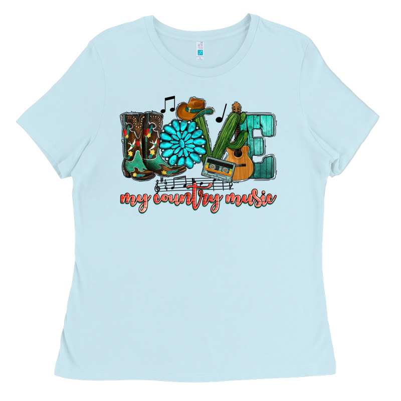 Western Love My Country Music Ladies Tee by HowdyJamesFarm | Teevron