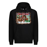 Black Christmas On The Farm Premium Hoodie - RanaPortraitStore