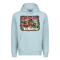 Blue Mist Christmas On The Farm Premium Hoodie - RanaPortraitStore