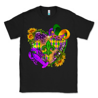 Black Mardi Gras heart Classic Tee - HowdyJamesFarm