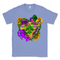 Colony Blue Mardi Gras heart Classic Tee - HowdyJamesFarm