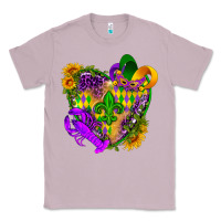 Lilac Mardi Gras heart Classic Tee - HowdyJamesFarm