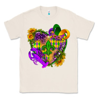 Natural Mardi Gras heart Classic Tee - HowdyJamesFarm
