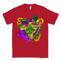 Red Mardi Gras heart Classic Tee - HowdyJamesFarm