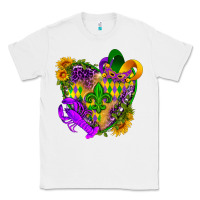 White Mardi Gras heart Classic Tee - HowdyJamesFarm