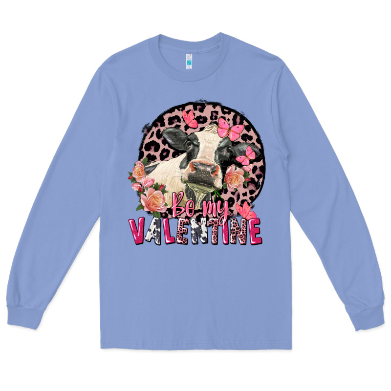 Be My Valentine Holstein Cow Valentine's Day Long Sleeve Tee by FaDigitalArtStudio | Teevron