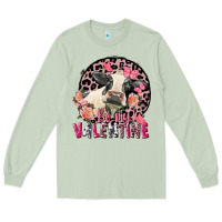 Matcha Be my Valentine Holstein Cow Valentine's Day Long Sleeve Tee - FaDigitalArtStudio