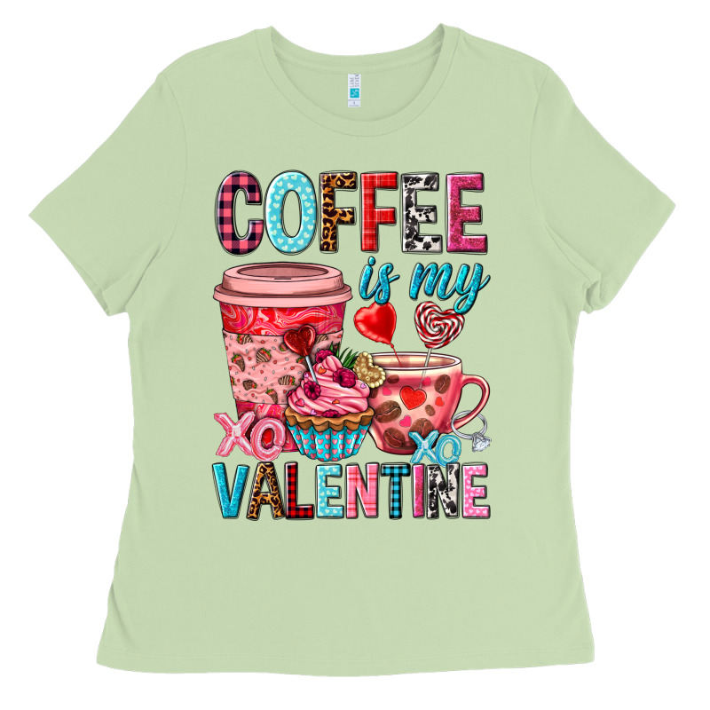 Coffee Is My Valentine Valentine's Day Ladies Tee by HowdyJamesFarm | Teevron