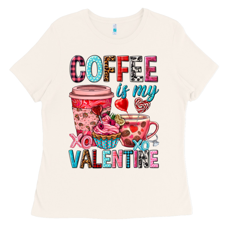 Coffee Is My Valentine Valentine's Day Ladies Tee by HowdyJamesFarm | Teevron