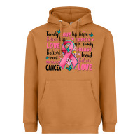 Meerkat breast cancer ribbons with cancer words Heavyweight Hoodie - AdoDesignShop